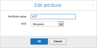 Attribute values with unit