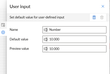 User input values