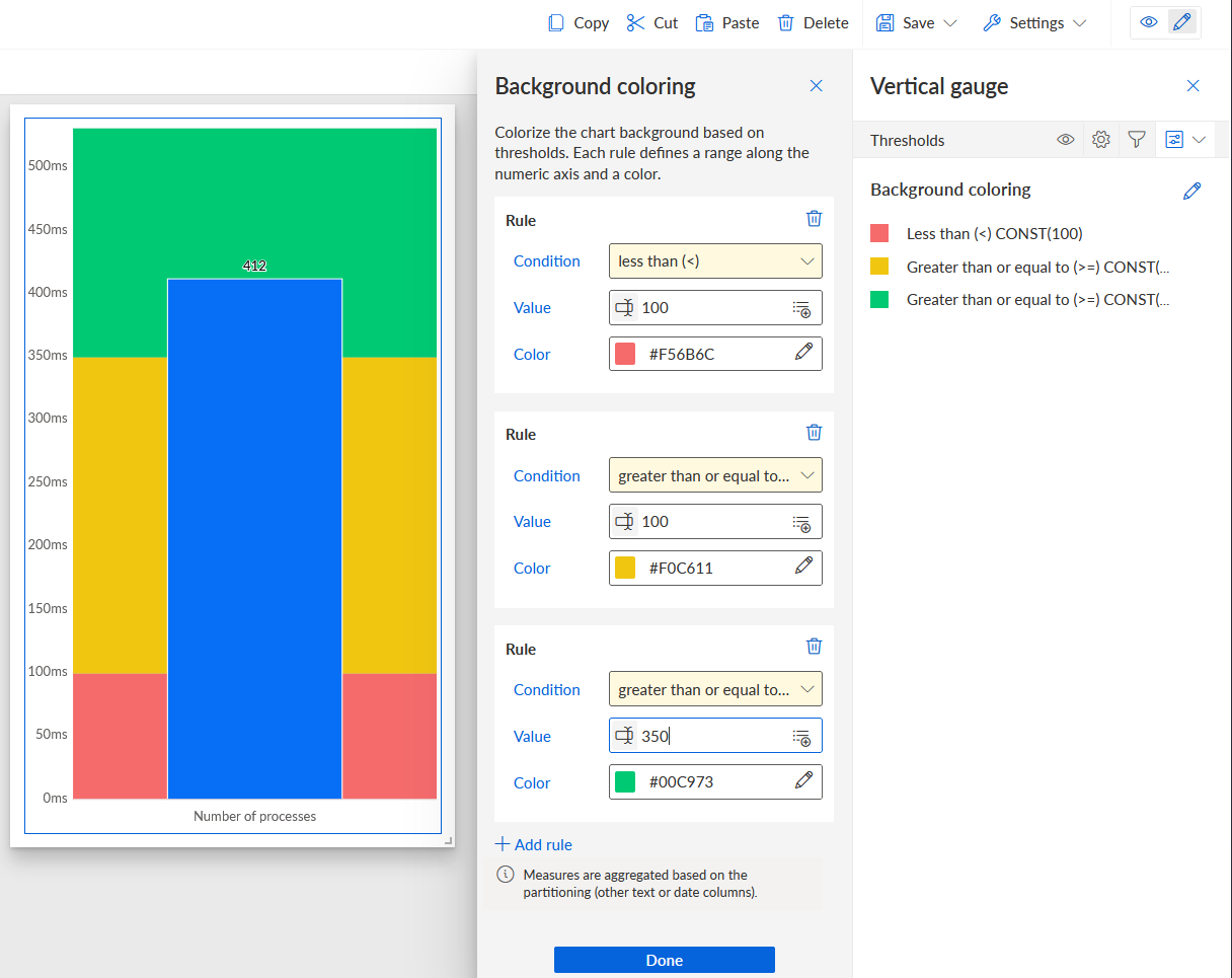 Configure thresholds
