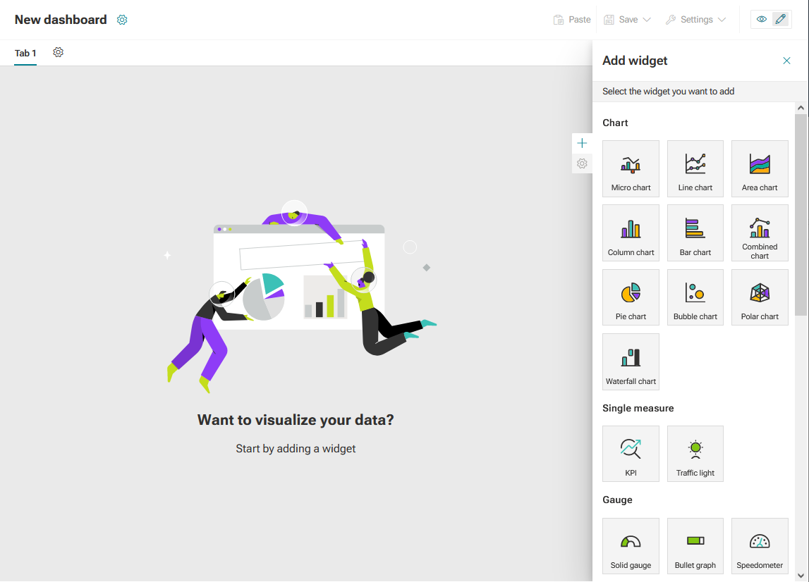 Dashboard editor